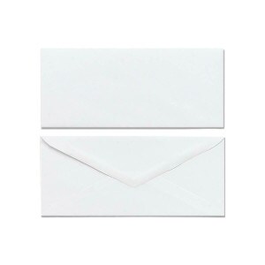 Plain 100 Pack White Envelopes Basic